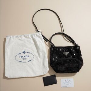 New Prada Mini-Satin Bag w/ Crystals (includes dustbag & cert of authenticity)